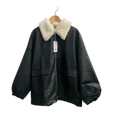 FUN 퍼 엘리 가죽 자켓