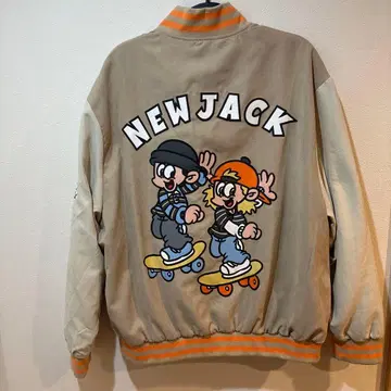 NEW JACK 바시티 자켓 베이지