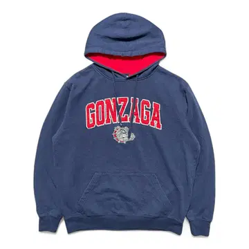 USA 구제 의류 곤자가 대학 칼리지 맨투맨 후드티 로고 자수 네이비