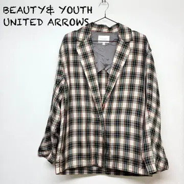 뷰티 앤 유스 유나이티드 애로우즈 체크 무늬 자켓