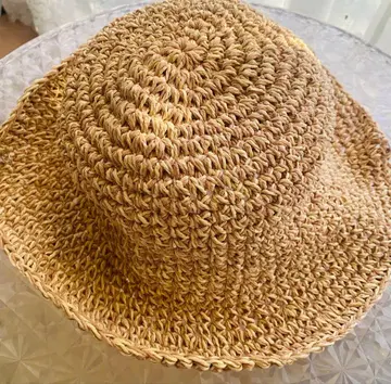 새상품 베이지 스트로우 짜임 밀짚모자