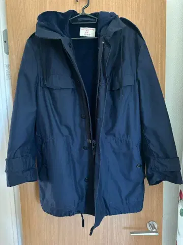 SCHARRER 후드 부착 네이비 자켓 Gr. 24