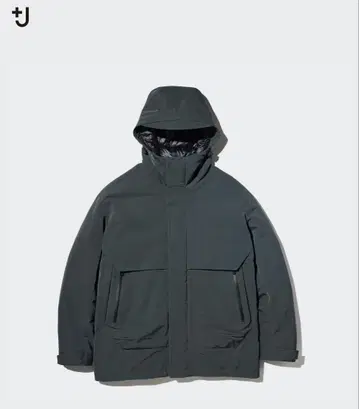 [ 새상품 ] 유니클로 +J 하이브리드 다운 오버사이즈 파카 그린 XS