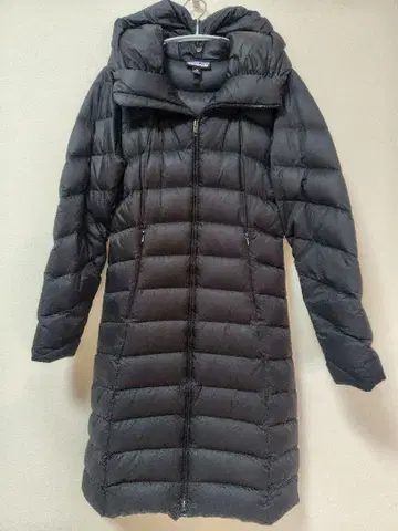 patagonia 후드 부착 롱 다운 자켓 XS 블랙