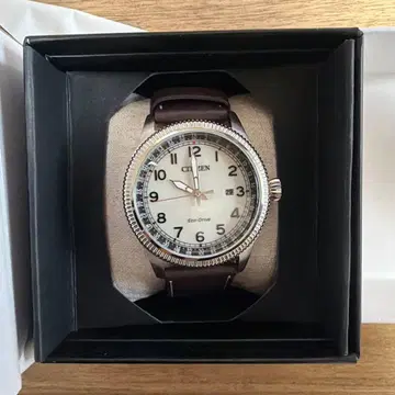 시티즌 신사 3침 BM7480-13X 가죽 워치