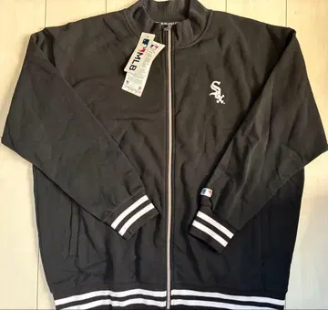새상품 4 L MLB 화이트삭스 속기모 풀 집업 트레이닝복 블랙