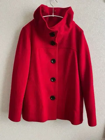 [ 새상품급 ] 실크 혼방 울 코트