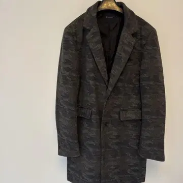 RAGEBLUE 체스터 코트 카모 패턴 그레이