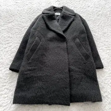 IENA 모헤어 샤기 코트 히요쿠 버튼 빅 칼라 테디베어 여배우 옷깃