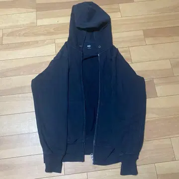 UNIQLO 다크 그레이 집업 후드티 M