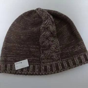 택 포함 새상품 Maxim 케이블 짜임 니트 모자 브라운 계열