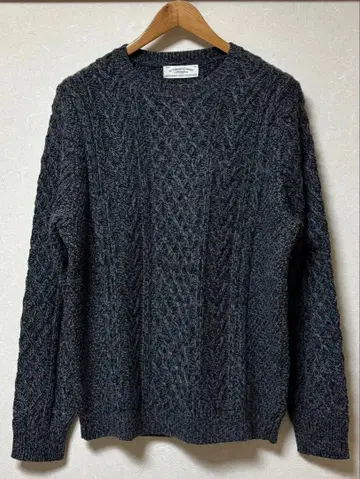 유나이티드 애로우즈 남성용 굵은 짜임 스웨터 니트 그레이