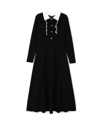 프릴 폴로 니트 원피스