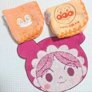 호빵맨 짤랑이 아기 호빵맨 타월 손수건 세트