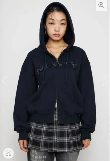 PATCHWORK 후디 LAGUA 러그 맨투맨 후드티 네이비