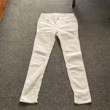 코엔 이지 데님 스키니 화이트 L 사이즈