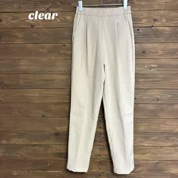 [ clear ] 플리츠 슬랙스 허리밴딩 오피스 캐주얼 S