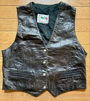 남성용 베스트 다크 브라운 구제 의류 USED