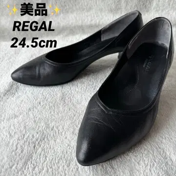 새상품급 REGAL 리갈 블랙 가죽 펌프스 24.5cm 블랙