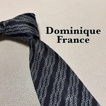 도미닉 프랑스 넥타이 스트라이프 도트 체크 블랙 블랙 컬러