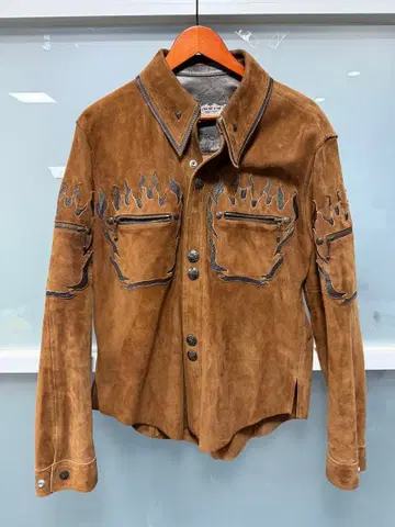 스킨스 스웨이드 자켓 브라운