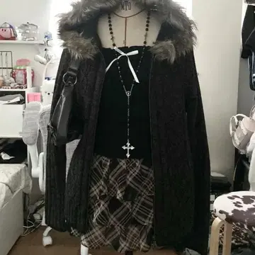 5점 코디 세트 Y2K 그런지 다크 코어 coquette 헤이세이