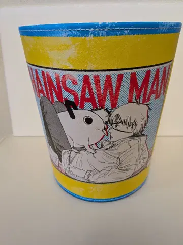 택 포함 새상품 체인소 맨 프리미엄 가죽풍 더스트 박스 쓰레기통