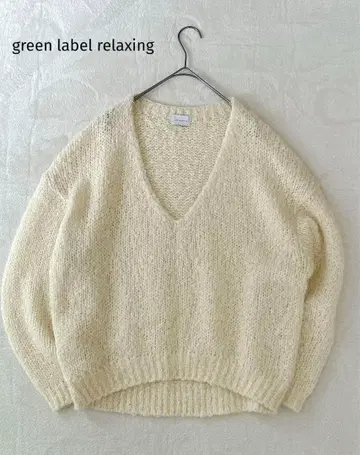 그린 라벨 릴랙싱 모헤어 MIX V넥 풀오버 니트