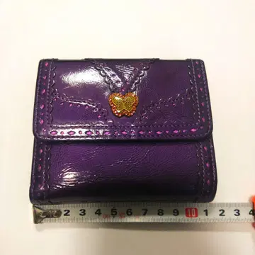 ANNA SUI 버터플라이형 금장 장식 3단 폴더형 지갑