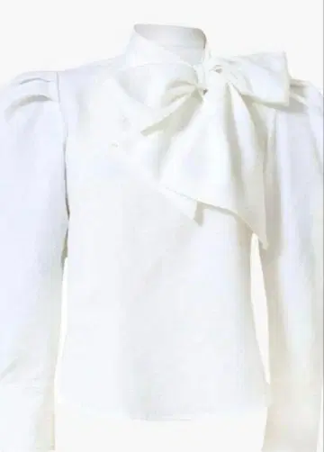Bibiy. RIBBON CUFFS BLOUSE 리본 블라우스 화이트