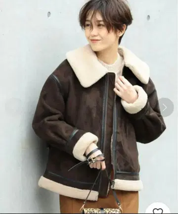 [ RAY BEAMS ] 에코 무스탕 보머 자켓