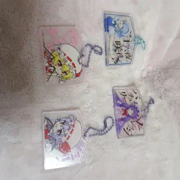 동방Project 플랑르밀리아 사쿠야 파츄리 아크릴 키링 4개 세트