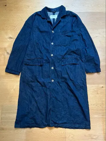 ANACHRONORM 인디고 데님 롱 코트 Size 03