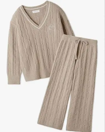 [ 새상품급 ] SNIDEL(스나이델) V 니트 PO&롱 팬츠