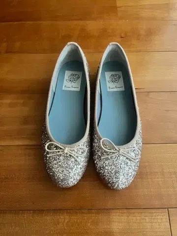 Emma Frances 실버 글리터 발레 슈즈 22cm