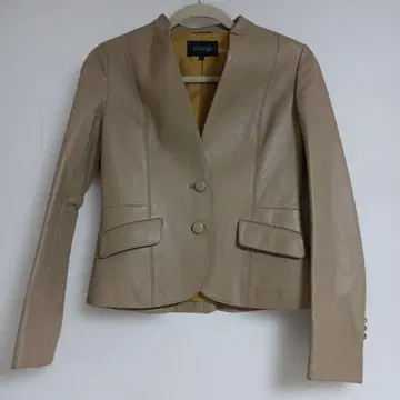 UNITED ARROWS 베이지 가죽 자켓 36