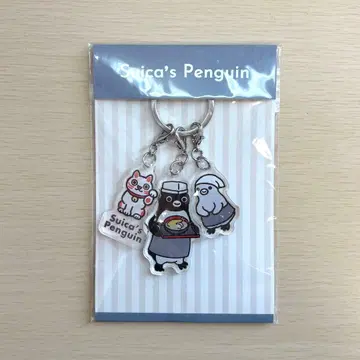 Suica 펭귄 3단 아크릴 키링 (소바 가게)