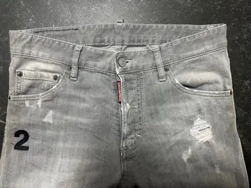 DSQUARED2 스키니 댄 진 48 그레이