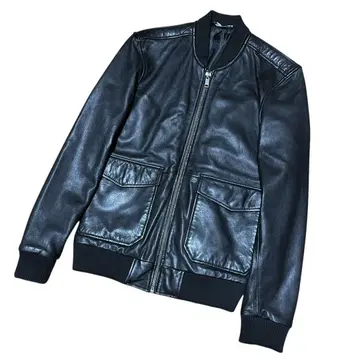 새상품급 ZARA 자라 레더 봄버 자켓 양가죽 S