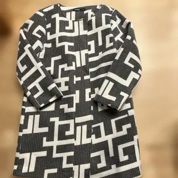 SHINNOSUKE 기하학 패턴 롱 코트