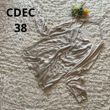 쿠 드 샹스 월드 광택감 긴팔 블라우스 매끈매끈  베이지 38