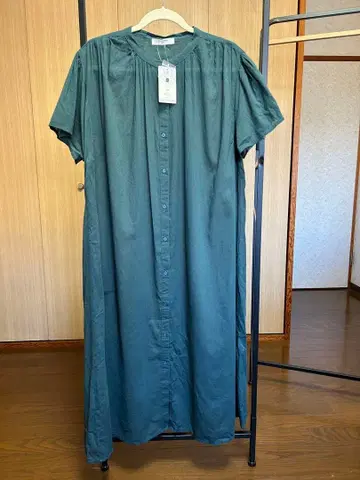 [ 새상품 ] Samansa Mos2 blue 보일 개더 원피스