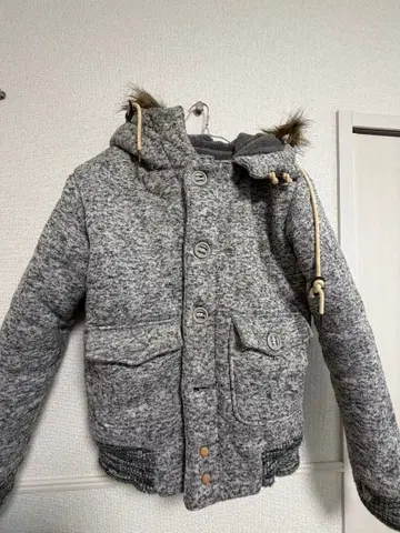 BILLABONG 후드 부착 그레이 자켓 M