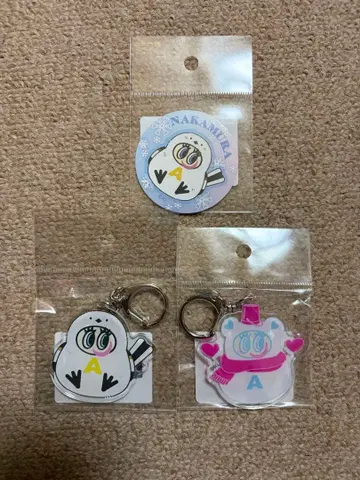 나루미야 캐릭터 엔젤 블루 나카무라 군 스티커 키링