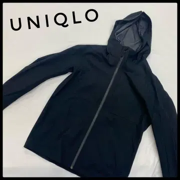 UNIQLO 후드 부착 후드티 윈드 브레이커 블랙