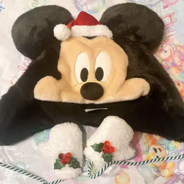 미사용 새상품 미키 크리스마스 팬캡 2025