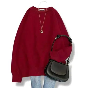 새상품급 SLOANE 스론//12G 더블 페이스 천축 래글런 슬리브 니트