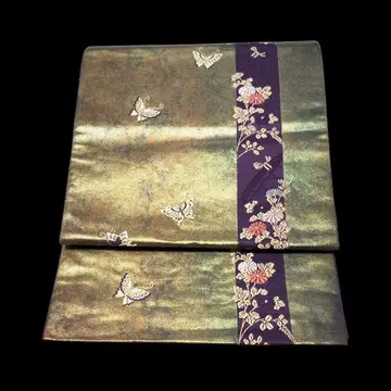 아름다운 나비와 꽃 자수 후쿠로 오비 기모노 오비 기모노 일본 의류 멋짐