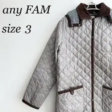 any FAM 애니팜 퀼팅 자켓 코트 롱 코트 L