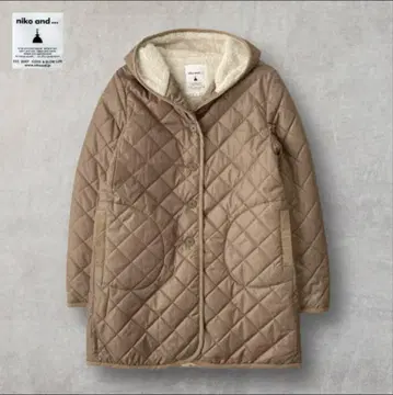 니코앤드 퀼팅 자켓 롱 기장 후드 부착 보아 안감 경량
